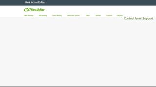How do I log into HostMySite.com's Control Panel?