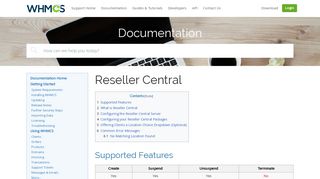 Reseller Central - WHMCS Documentation