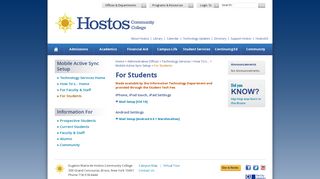 For Students - Hostos Community College
