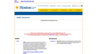 eSIMS/Blackboard/DegreeWorks | Hostos Community College of The ...