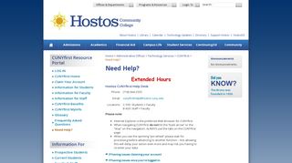 Need Help? - Hostos Community College