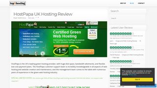 HostPapa UK Hosting Review - top5hosting.co.uk - UK web hosting