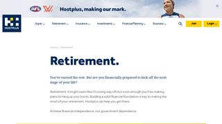 Hostplus - Superannuation Pension - Retirement Planning