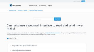 Can I also use a webmail interface to read and send my e-mails?
