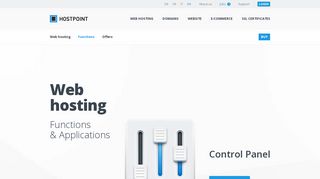Hostpoint | Web hosting functions and applications