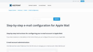 Step-by-step e-mail configuration for Apple Mail - Hostpoint Support ...