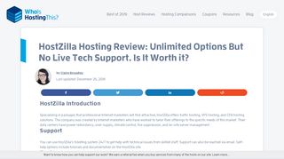 HostZilla Hosting Review: Unlimited Options But No Live Tech Support ...
