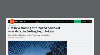 Hot new trading site leaked oodles of user data, including login tokens ...