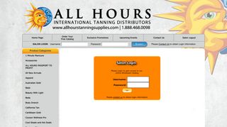 Login - Contact All Hour Tanning Solutions