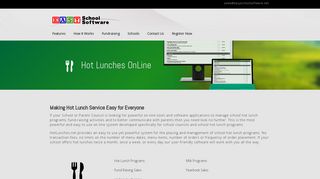On-line School Hot Lunch Software System
