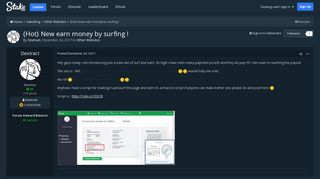{Hot} New earn money by surfing ! - Other Websites - Stake Community