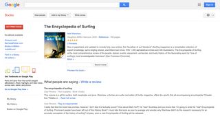 The Encyclopedia of Surfing - Google Books Result
