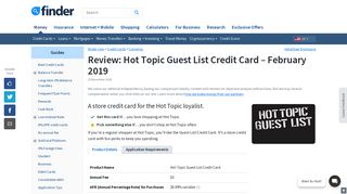 Hot Topic Guest List Credit Card review | finder.com