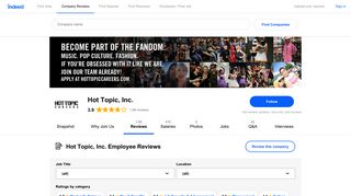 Working at Hot Topic, Inc.: 362 Reviews about Pay & Benefits | Indeed ...