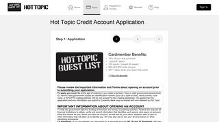 Hot Topic Credit Card - Comenity