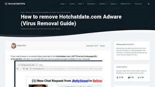 How to remove Hotchatdate.com Adware (Virus Removal Guide)