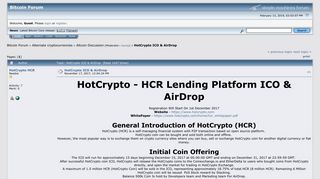 HotCrypto ICO & AirDrop - Bitcointalk