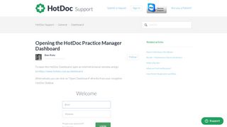 Opening the HotDoc Practice Manager Dashboard – HotDoc Support