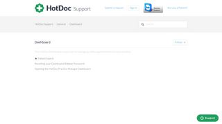 Dashboard – HotDoc Support