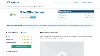 Hotel Effectiveness Reviews and Pricing - 2019 - Capterra
