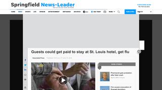 Guests could get paid to stay at St. Louis hotel, get flu