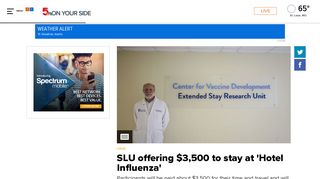 SLU offering $3,500 to stay at 'Hotel Influenza' | ksdk.com