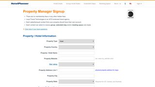 Hotel Signup - HotelPlanner.com