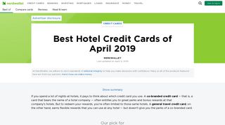 Best Hotel Credit Cards of February 2019 - NerdWallet