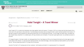 Hotel Tonight – A Travel Winner – Digital Innovation and Transformation