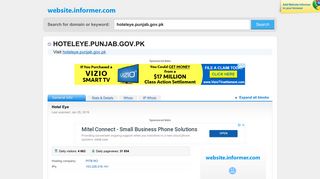 hoteleye.punjab.gov.pk at Website Informer. Hotel Eye. Visit Hotel ...