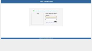 Hotel Manager Login - Hotel and Parking