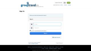 Sign In - Group Hotel Rates by GroupTravel.org