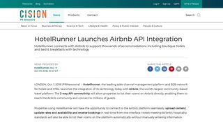 HotelRunner Launches Airbnb API Integration - PR Newswire