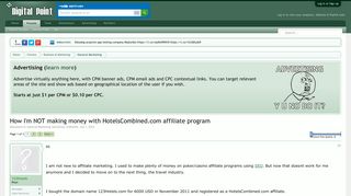 How I'm NOT making money with HotelsCombined.com affiliate program ...