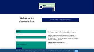 Key Reservations login - Hotelzon