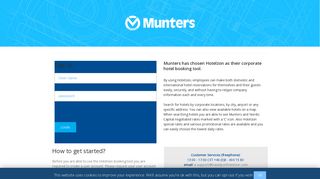 Munters custom login - Hotelzon