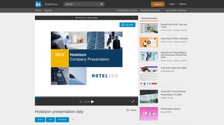 Hotelzon presentation italy - SlideShare