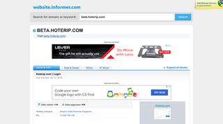beta.hoterip.com at WI. Hoterip.com | Login - Website Informer