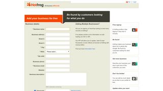 Add your business registration - HotFrog