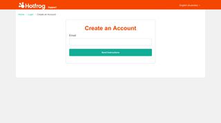 Hotfrog Support | Create an Account