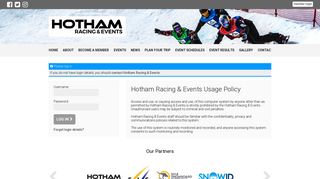Log In - Hotham Racing & Events - revolutioniseSPORT