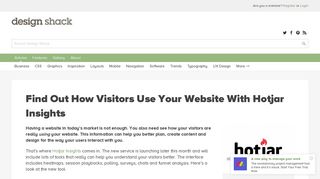 Find Out How Visitors Use Your Website With Hotjar Insights | Design ...