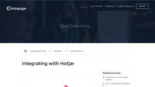Integrating with Hotjar – Instapage Help Center