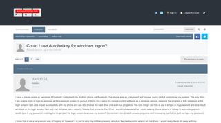 Could I use Autohotkey for windows logon? - Ask for Help ...