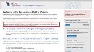 Texas Abuse Hotline