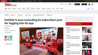 Hotlink is now rewarding its subscribers just for logging into its app ...