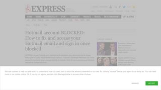 Hotmail account BLOCKED: How to fix and access your Hotmail email ...