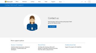 Contact Us – Microsoft Support