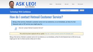 How do I contact Hotmail Customer Service? - Ask Leo!