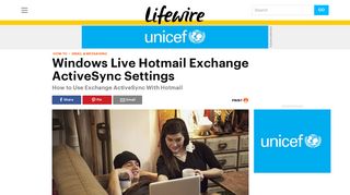 Windows Live Hotmail Exchange ActiveSync Settings - Lifewire
